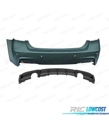 PARAGOLPES TRASERO BMW F30 LOOK M PERFORMANCE DOBLE SALIDA PDC