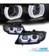FAROS BMW E90 E91 05-08 XENON OJOS ANGEL U LED 3D NEGRO