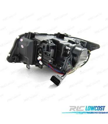 FAROS BMW E90 E91 05-08 XENON OJOS ANGEL U LED 3D FONDO NEGRO