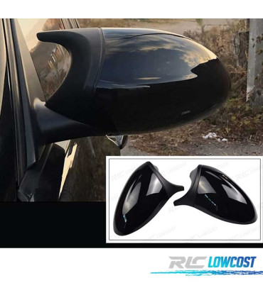 CARCASAS ESPEJOS BMW E81 E82 E87 E88 E90 E91 E92 E93 LOOK M3 NEGRO BRILLO