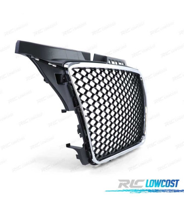PARRILLA AUDI A3 8P 08-12 LOOK RS3 NEGRO CROMO