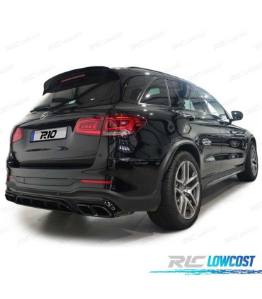 DIFUSOR MERCEDES GLC X253 15-18 LOOK AMG GLC63 PDC + COLAS ESCAPE NEGRO
