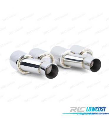 DIFUSOR BMW F10 F11 10-17 LOOK M PERFORMANCE + COLAS ESCAPE CROMO