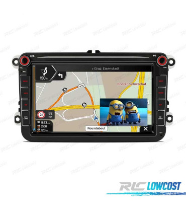 RADIO GPS ANDROID 11 PARA VOLKSWAGEN VW SEAT SKODA OCTACORE 4GB RAM+64GB ROM