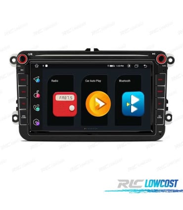 RADIO GPS ANDROID 11 PARA VOLKSWAGEN VW SEAT SKODA OCTACORE 4GB RAM+64GB ROM
