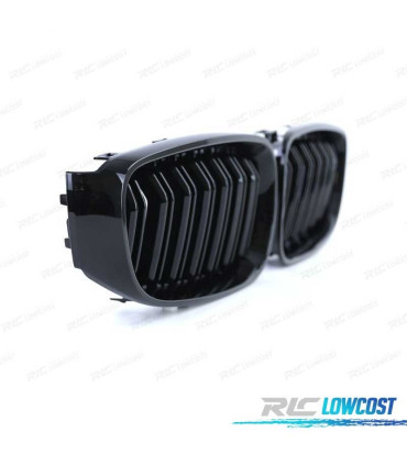 PARRILLA DOBLE BMW SERIE 3 GT F34 13-18 LOOK M4 NEGRO BRILLO