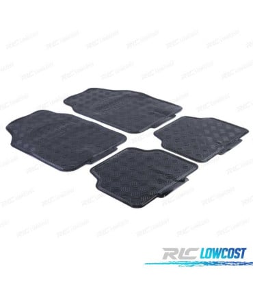 ALFOMBRILLAS UNIVERSAL GOMA 4 PIEZAS NEGRO