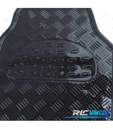 ALFOMBRILLAS UNIVERSAL GOMA 4 PIEZAS NEGRO