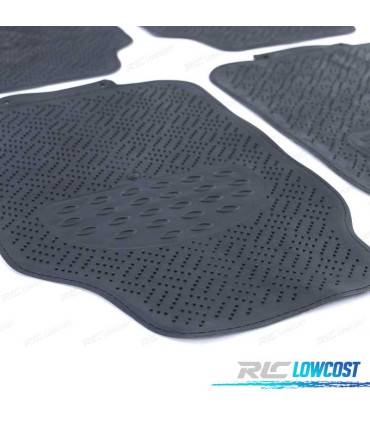 ALFOMBRILLAS UNIVERSAL GOMA 4 PIEZAS NEGRO