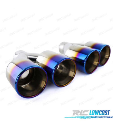 COLAS ESCAPE UNIVERSAL ACERO INOX TITANIO 2 DOBLES 89MM OO---OO