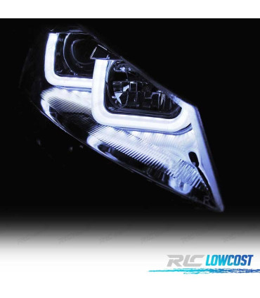FAROS PARA VOLKSWAGEN VW GOLF 7 12-17 LUZ DIURNA FONDO CROMO