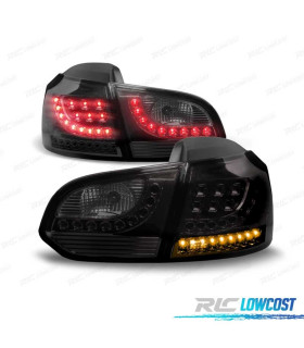 PILOTOS PARA VOLKSWAGEN VW GOLF 6 08-12 FULL LED NEGROS AHUMADOS