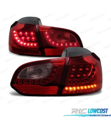 PILOTOS VOLKSWAGEN VW GOLF 6 08-12 FULL LED ROJO CLARO