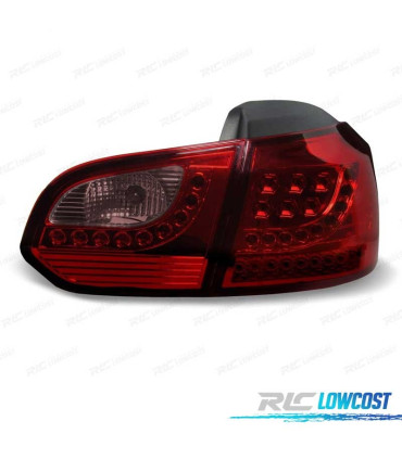 PILOTOS VOLKSWAGEN VW GOLF 6 08-12 FULL LED ROJO CLARO