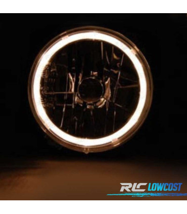 FAROS VOLKSWAGEN VW GOLF MK2 83-91 OJOS ANGEL FONDO CROMO H4