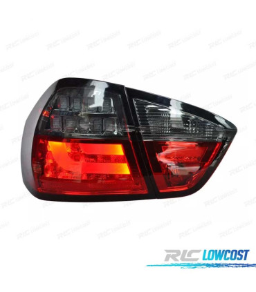 PILOTOS BMW E90 05-08 LED ROJO AHUMADO OSCURO