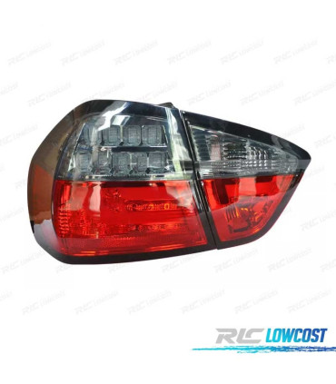 PILOTOS BMW E90 05-08 LED ROJO AHUMADO OSCURO