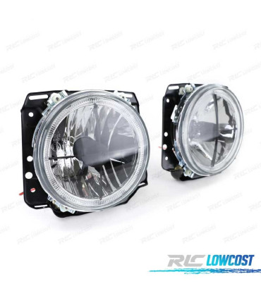 FAROS VOLKSWAGEN VW GOLF MK2 83-91 OJOS ANGEL FONDO CROMO