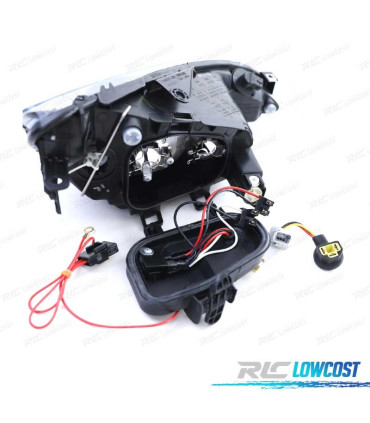 FAROS PEUGEOT 206 98-06 FONDO NEGRO H4 OEM