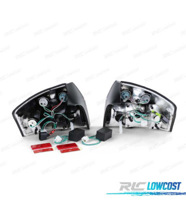 PILOTOS LED AUDI A4 B6 00-04 ROJO CROMO