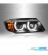 FAROS BMW E90 E91 05-08 OJOS ANGEL LED 3D FONDO NEGRO