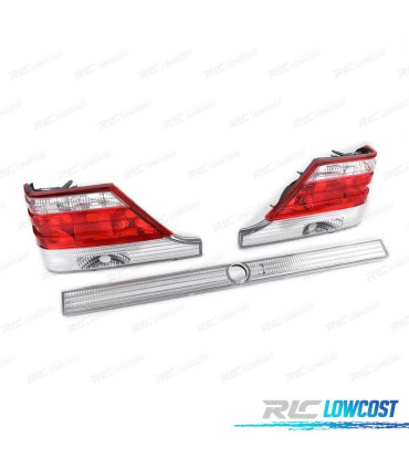 PILOTOS MERCEDES S W140 ROJO BLANCO