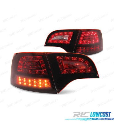 PILOTOS FULL LED AUDI A4 B7 04-08 AVANT ROJO AHUMADO