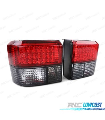 PILOTOS VOLKSWAGEN VW T4 TRANSPORTER MULTIVAN CARAVELLE 90-03 LED ROJO AHUMADO