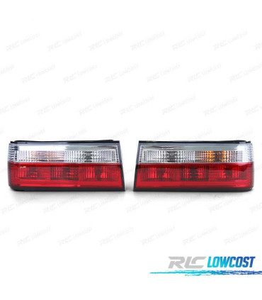 PILOTOS BMW E30 87-90 CABRIO 90-93 ROJO CROMO