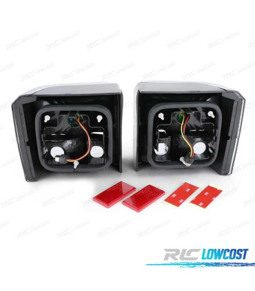 FAROS TRASEROS VOLKSWAGEN VW T4 TRANSPORTER CARAVELLE 90-03 LED NEGRO