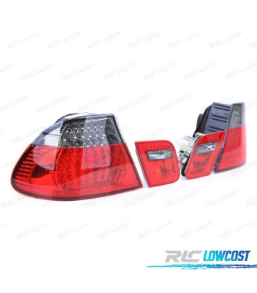 PILOTOS BMW E46 COUPE 99-03 LED ROJO AHUMADO LOOK M3