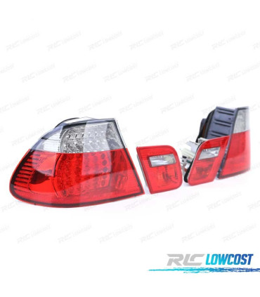 PILOTOS BMW E46 COUPE 99-03 LED ROJO CRISTAL