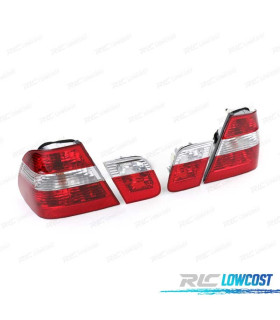 PILOTOS BMW E46 01-05 ROJO CROMO