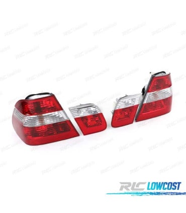 PILOTOS BMW E46 01-05 ROJO CROMO