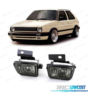 FAROS ANTINIEBLA PARA VOLKSWAGEN VW GOLF MK2 83-91 CRISTAL AHUMADO