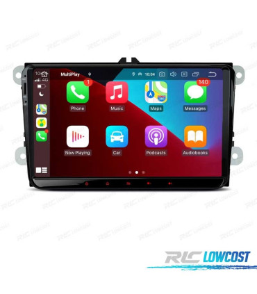 RADIO GPS ANDROID 11 PARA VOLKSWAGEN VW SEAT SKODA HEXA-CORE 4GB RAM+64GB ROM