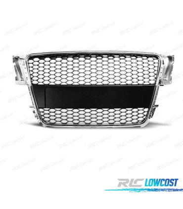 PARRILLA AUDI A5 07-11 PLATA LOOK RS