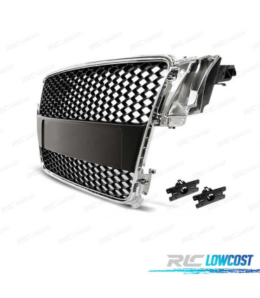 PARRILLA AUDI A5 07-11 PLATA LOOK RS