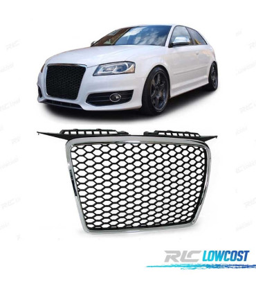 PARRILLA AUDI A3 8P 8PA 05-08 LOOK RS CROMO