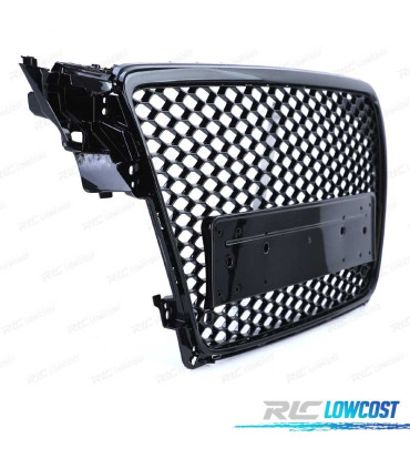 PARRILLA AUDI A4 B8 08-11 LOOK RS NEGRO BRILLO