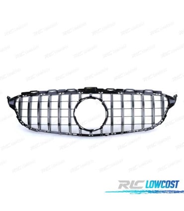PARRILLA MERCEDES W205 S205 14-18 LOOK AMG GT NEGRO CROMO