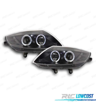 FAROS BMW Z4 E85 03-09 OJOS ANGEL FONDO NEGRO