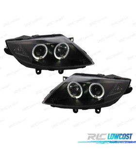 FAROS BMW Z4 E85 03-09 OJOS ANGEL FONDO NEGRO