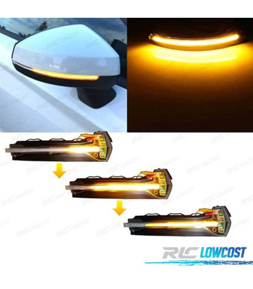 INTERMITENTES LED DINAMICOS RETROVISORES PARA AUDI A3 8V 12-20
