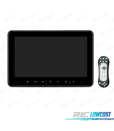 PANTALLA REPOSACABEZAS 9" PULGADAS DVD SD USB HDMI AV IN OUT JUEGOS 32 BITS