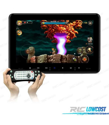 PANTALLA REPOSACABEZAS 9" PULGADAS DVD SD USB HDMI AV IN OUT JUEGOS 32 BITS