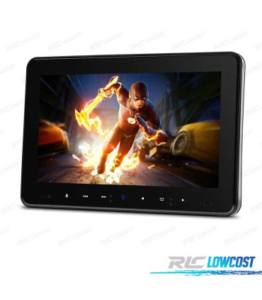 PANTALLA REPOSACABEZAS 9" PULGADAS DVD SD USB HDMI AV IN OUT JUEGOS 32 BITS