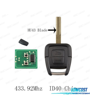 LLAVE COMPLETA HU43 OPEL ASTRA VECTRA ZAFIRA