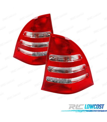 PILOTOS MERCEDES CLASE C W203 ESTATE 00-07 BLANCO ROJO