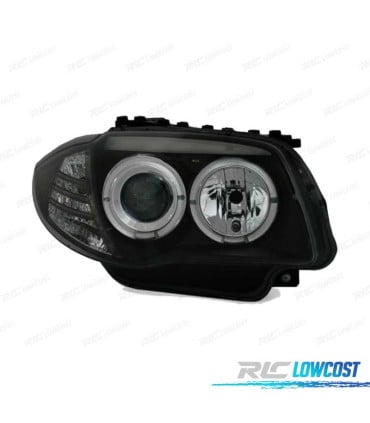 FAROS BMW E81 E87 E82 E88 OJOS ANGEL FONDO NEGRO